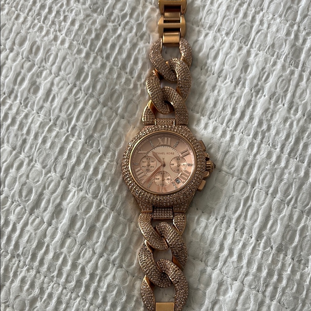 Michael Kors Rose Gold Chain-Link Watch
